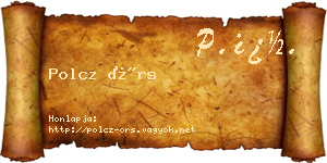 Polcz Örs névjegykártya